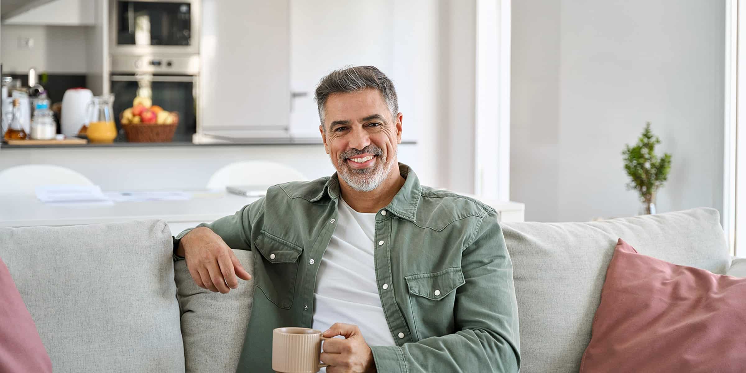 Man smiling after visiting the implant dentist in Kingsport, TN