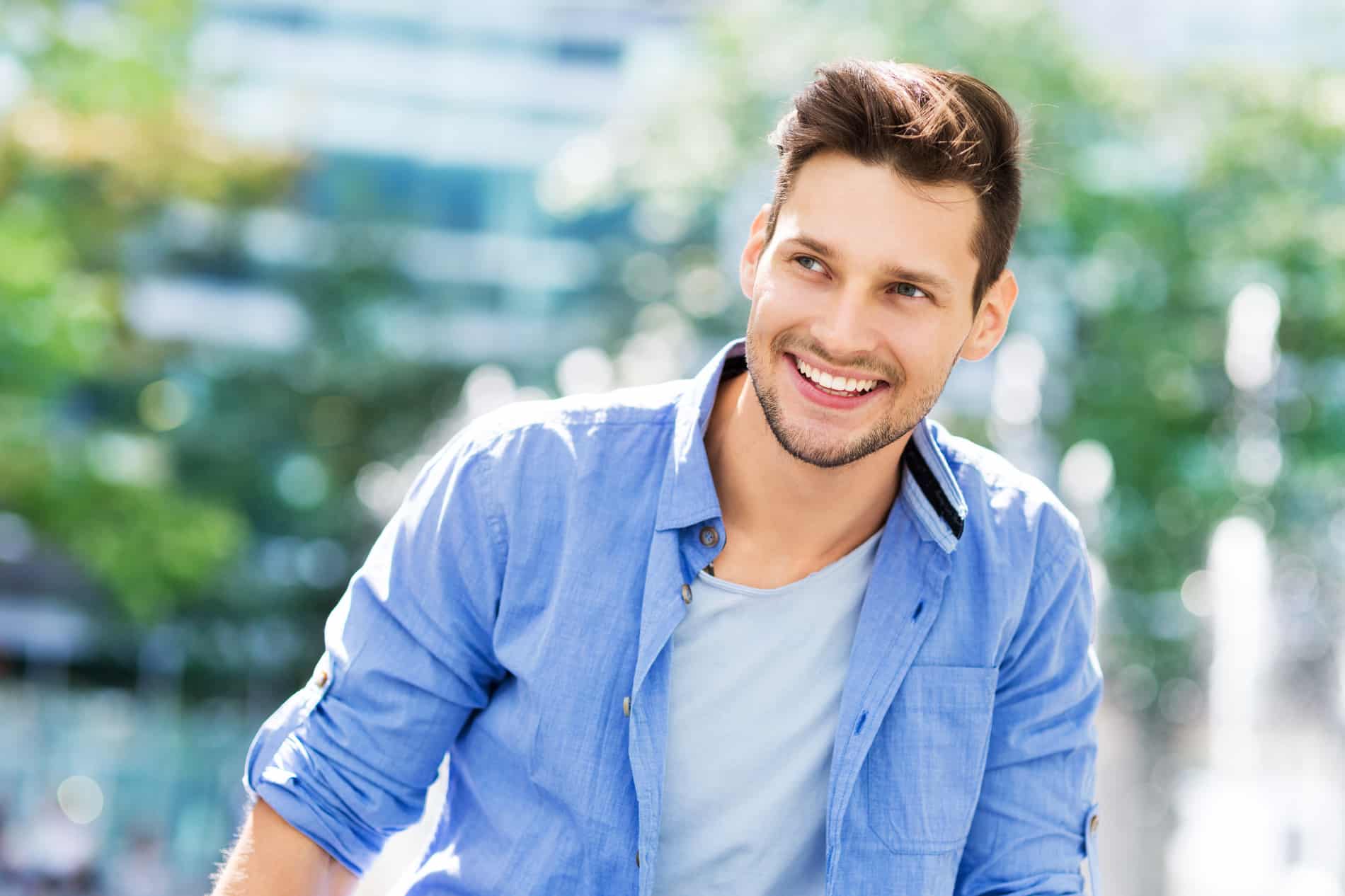 Man smiling after recieving implant bridges in Kingsport TN